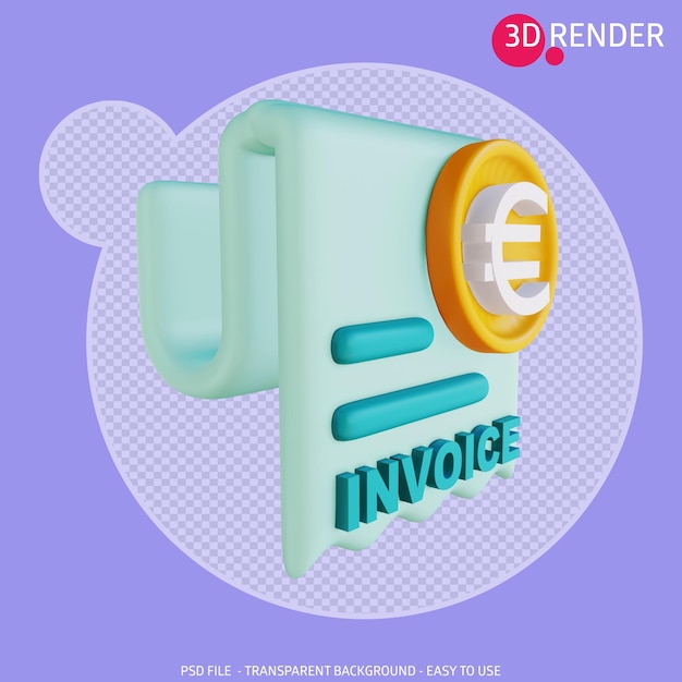 PSD facture d'icône 3d