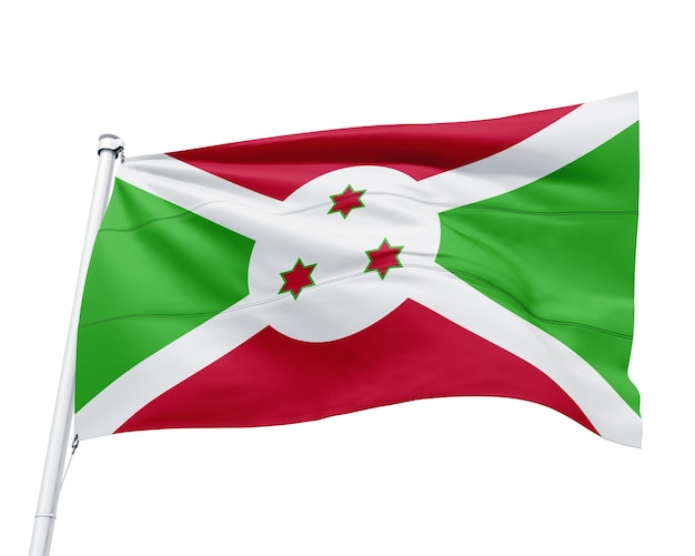 Fahne des afrikanischen landes burundi