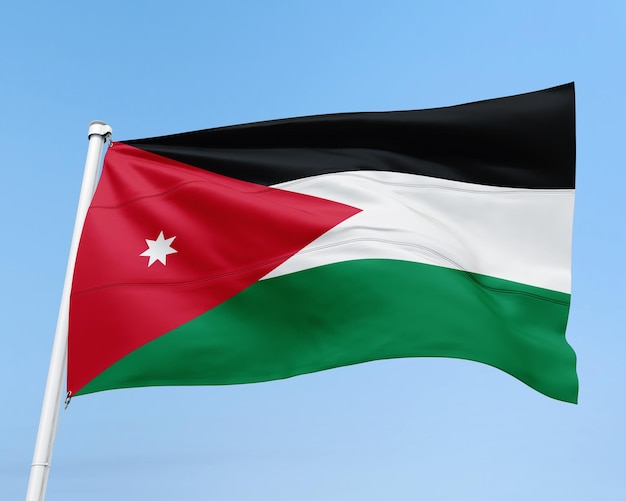 Fahne des Landes Jordanien