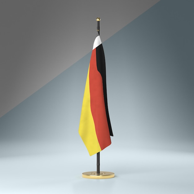 PSD fahnenstange mit deutscher flagge