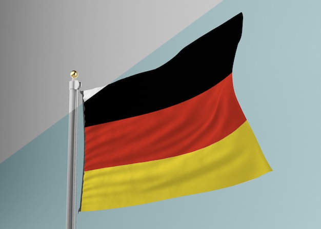 Fahnenstange mit deutscher flagge