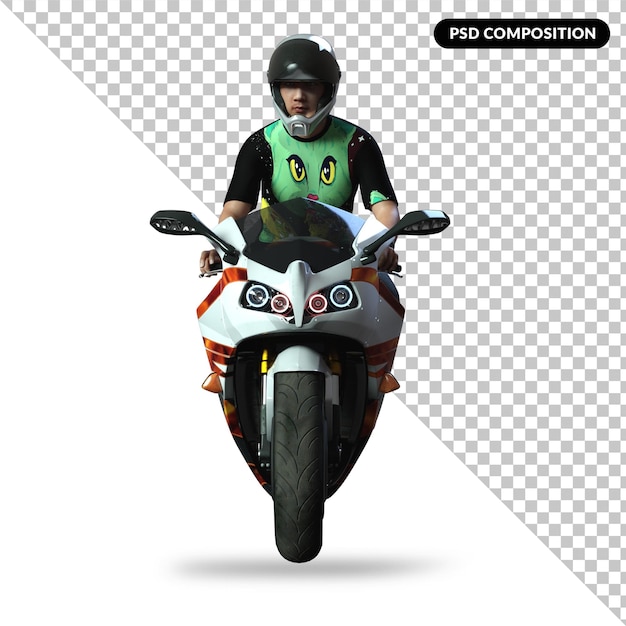 Fahrer isoliert 3D-Rendering