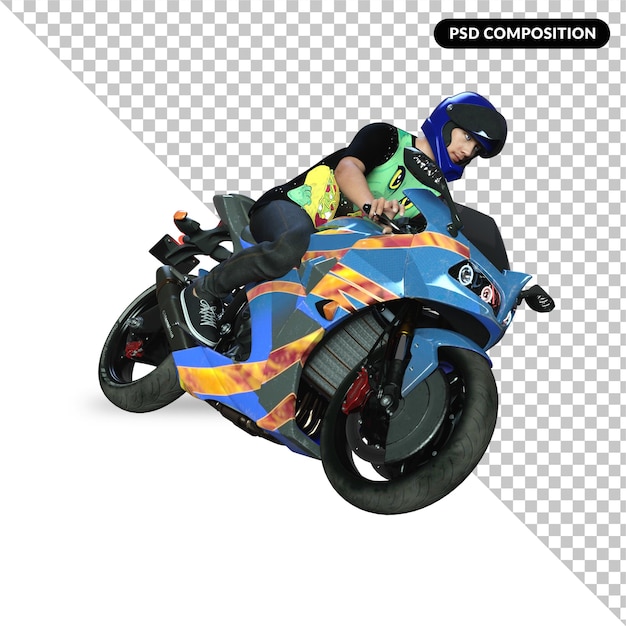 Fahrer isoliert 3D-Rendering