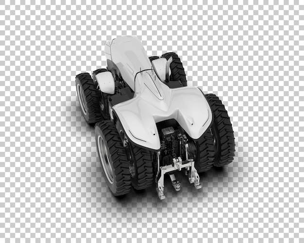 Fahrerloser Traktor isoliert auf dem Hintergrund 3D-Rendering-Illustration