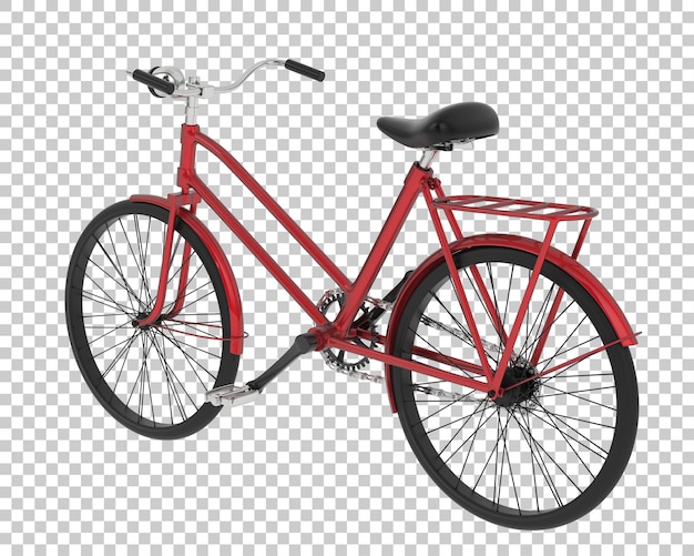 Fahrrad isoliert auf durchsichtigem Hintergrund 3D-Rendering-Illustration