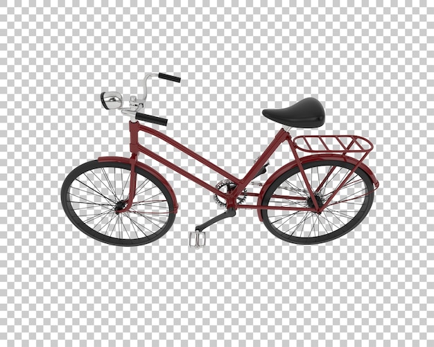 Fahrrad isoliert auf durchsichtigem Hintergrund 3D-Rendering-Illustration