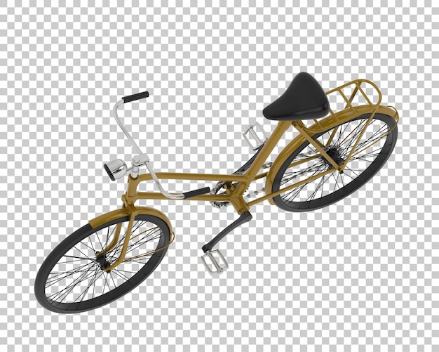 Fahrrad isoliert auf durchsichtigem Hintergrund 3D-Rendering-Illustration