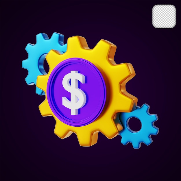 Faire de l'argent en dollars pour les affaires et les finances 3d illustration