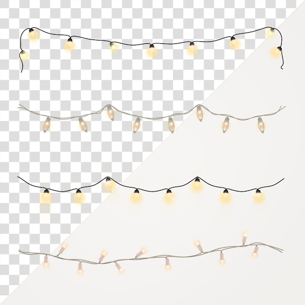 Fairy lights png-Aufkleber mit festlichem Design und durchsichtigem Hintergrund