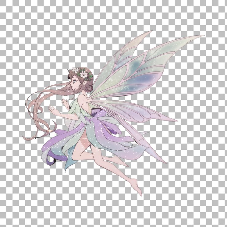 PSD fairy with her wings