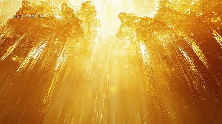 PSD des faisceaux de lumière dorée brillant à travers des formations rocheuses translucides créant une lueur éthérée rayonnante