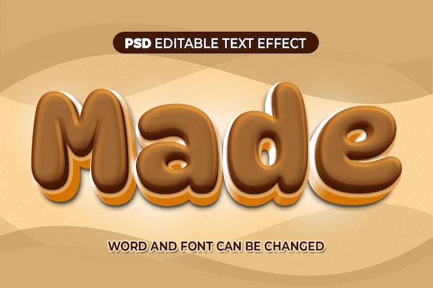 PSD fait effet de texte psd 3d