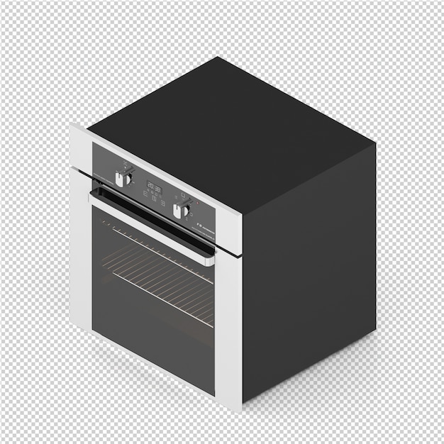 Faixa de cozinha isométrica 3D render