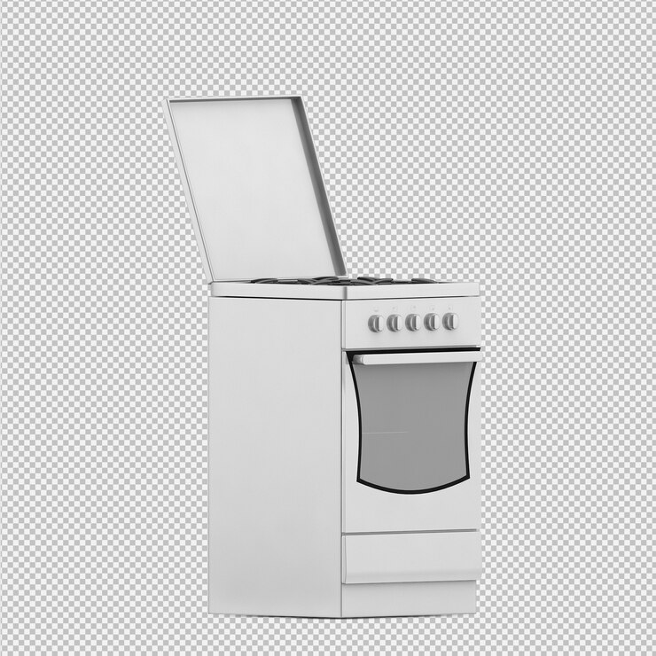 PSD faixa de cozinha isométrica 3d render