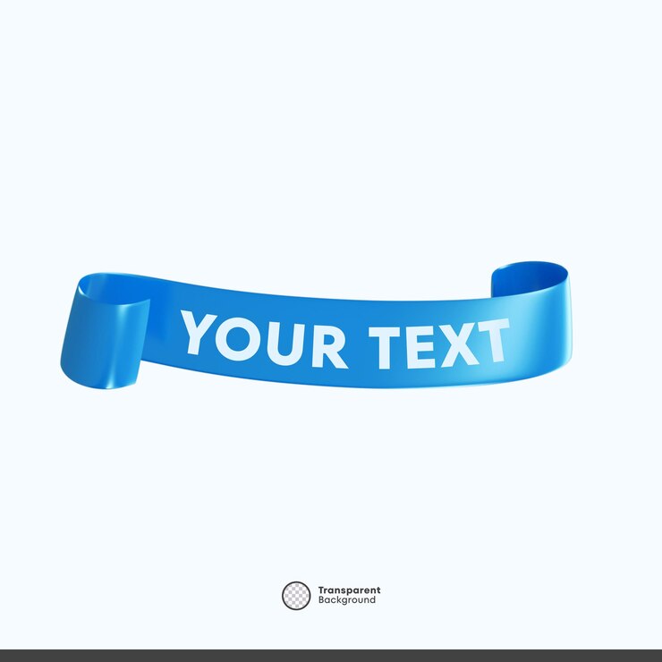 PSD faixa de fita azul 3d
