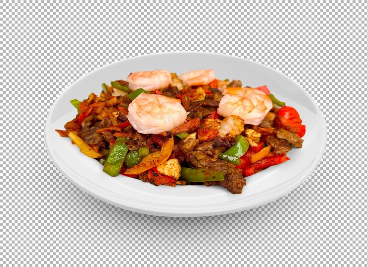 Fajitas a griglia, carne spogliata, cibo di strada messicano