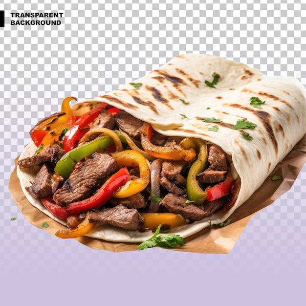 PSD fajitas em fundo transparente