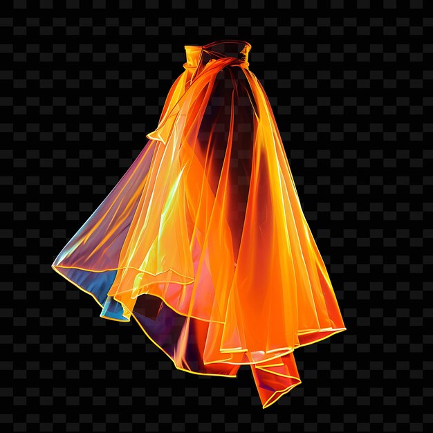 Falda con borde asimétrico hecha con mezcla de policarbonato Gl PNG ropa de moda de neón única