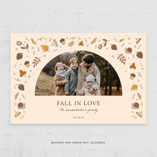 Fall-herbst-foto-karten-flyer-schablone