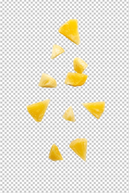 Fallende Ananasscheiben Ausschnitt Psd-Datei
