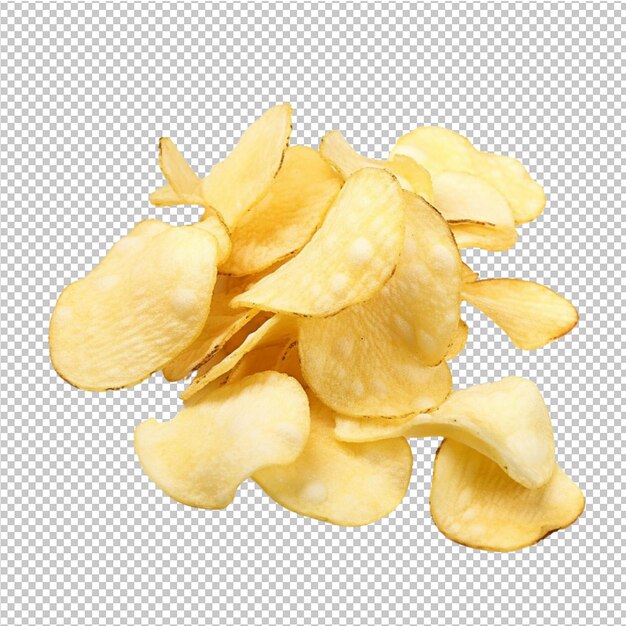 Fallende kartoffelchips.