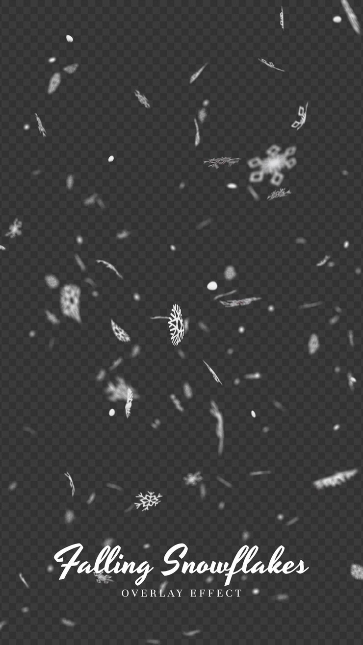 PSD falling snowflakes and snow overlay transparent effect