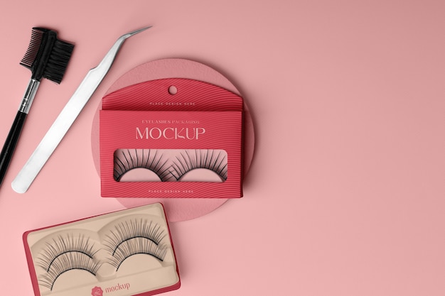Falsche Wimpern Verpackung von oben