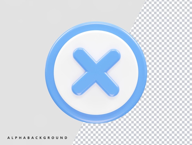 Falsches Symbol 3D-Rendering-Illustrationsvektor