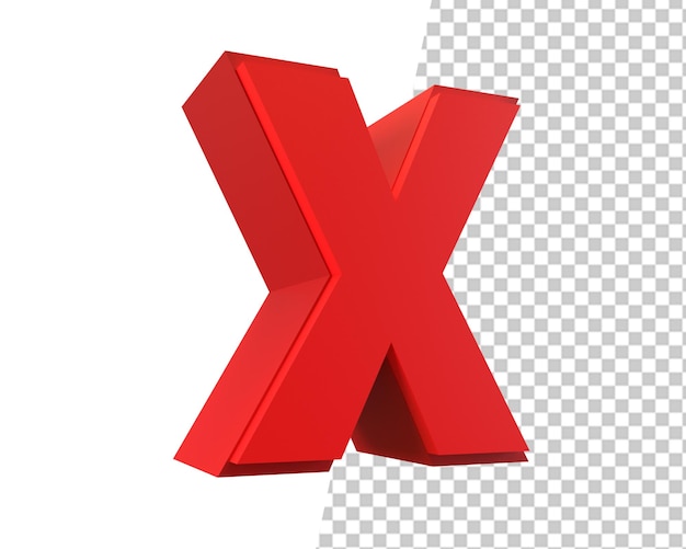 falsches Symbol 3D rotes Zeichen löschen