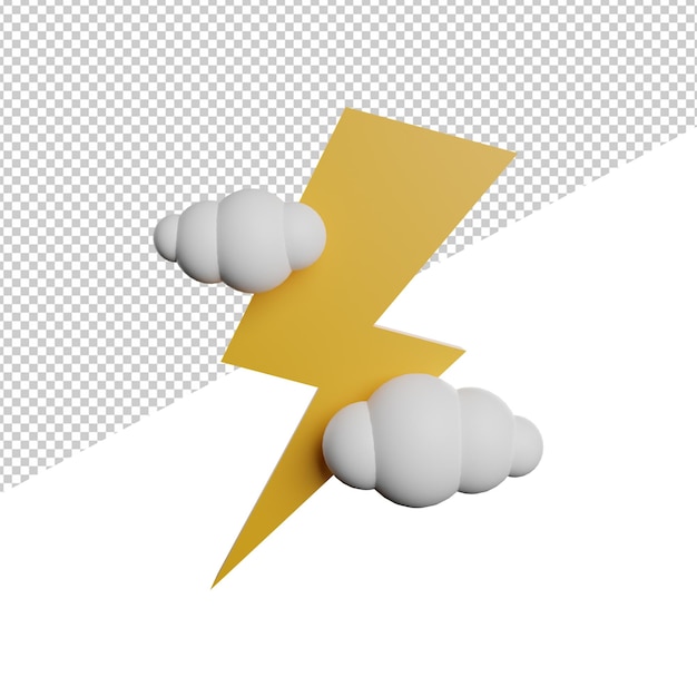Falsh avec vue de face de nuage illustration 3d rendu fond transparent