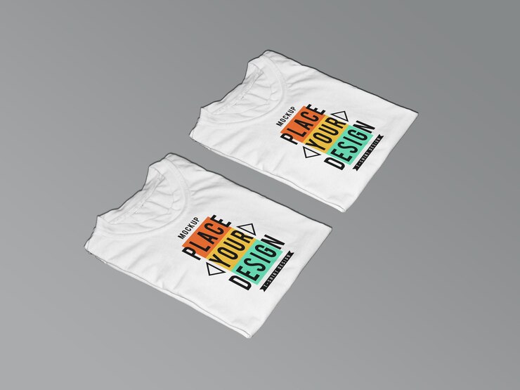 Faltendes TShirt-Mockup-Vorlagendesign