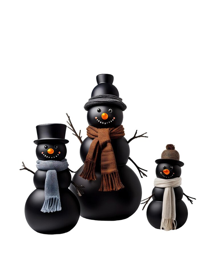 PSD la familia del muñeco de nieve negro