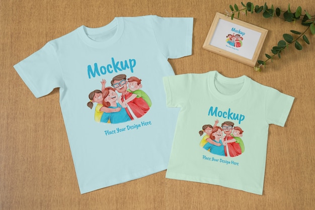 Familien-T-Shirt-Mockup-Design