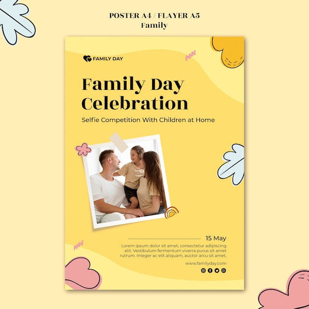 Familientag Poster Vorlage