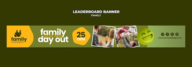 Family linkedin modello di banner