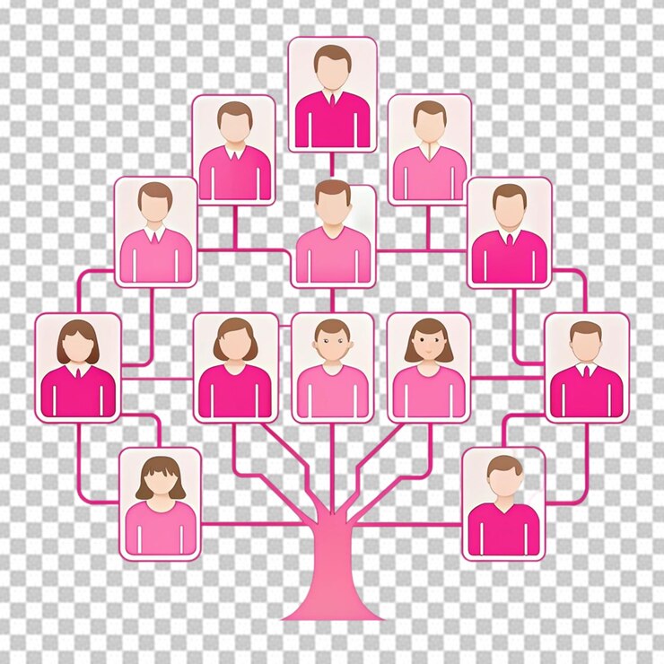 PSD family tree transparent background