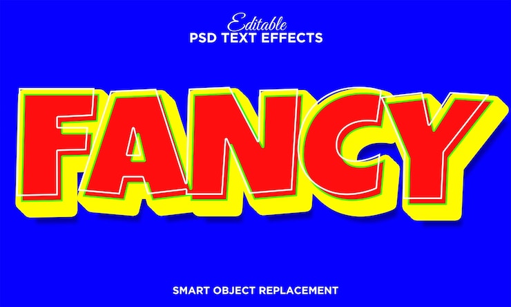 PSD fancy retro pop art text effect