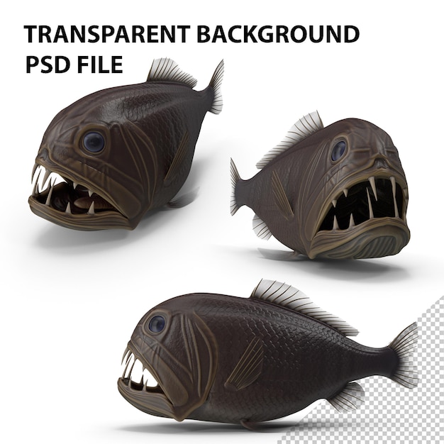 PSD fangzahnfisch png