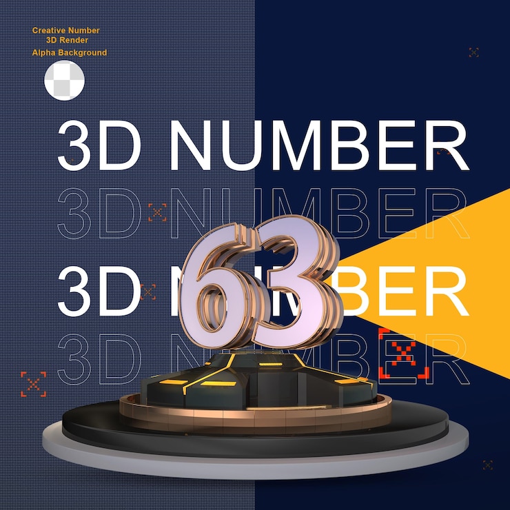 PSD fantascienza oro 3d numero63