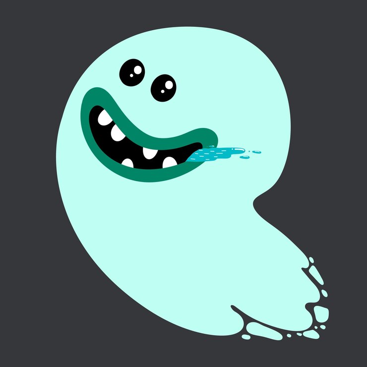 PSD un fantasma azul volador loco