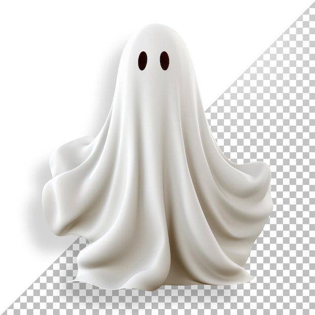 PSD fantasma branco do dia das bruxas 3d