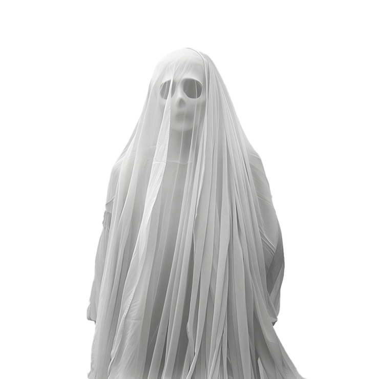 Fantasma di Halloween con sfondo trasparente sfondo bianco