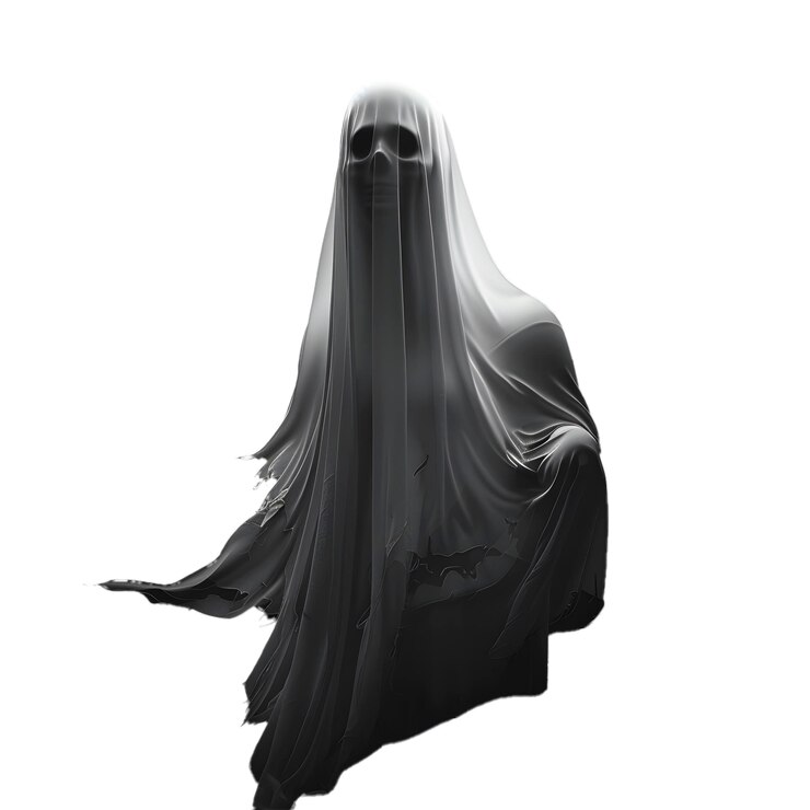 Fantasma di Halloween con sfondo trasparente sfondo bianco