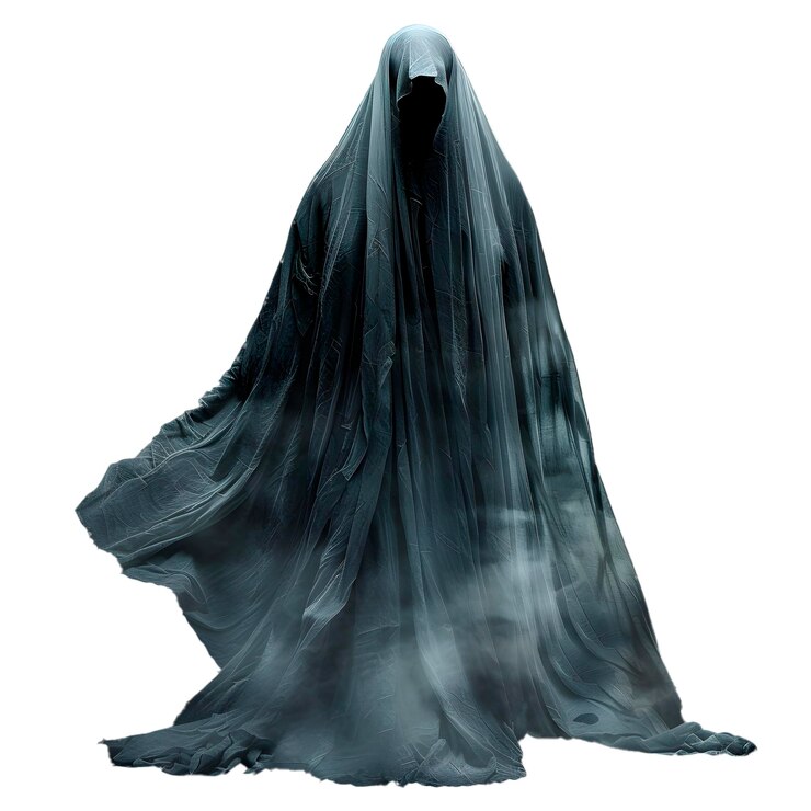 Fantasma di Halloween con sfondo trasparente sfondo bianco