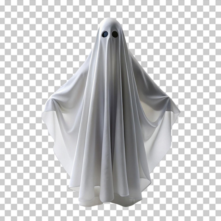 PSD fantasma di halloween su uno sfondo trasparente