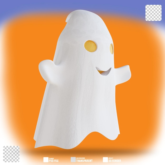 Fantasma fofo de ilustração 3d 5