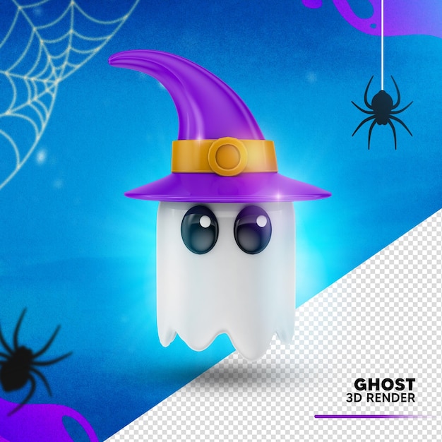 PSD fantasma halloween 3d para composição