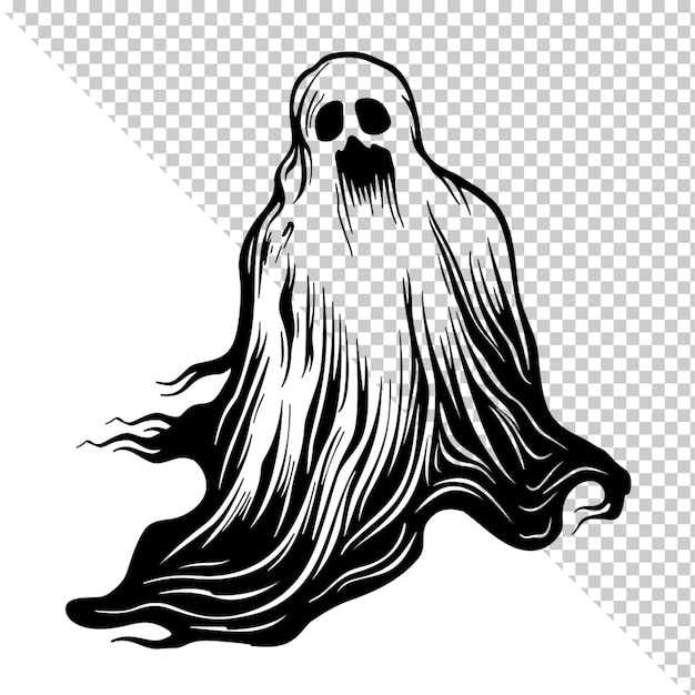 Fantasma isolato su uno sfondo trasparente