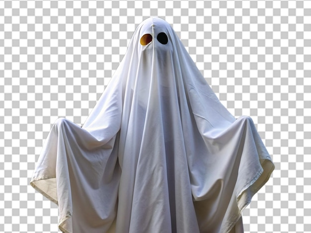 Un fantasma con una máscara blanca en él se muestra en una foto