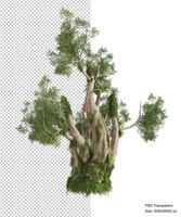 PSD fantástico árbol aislado render 3d